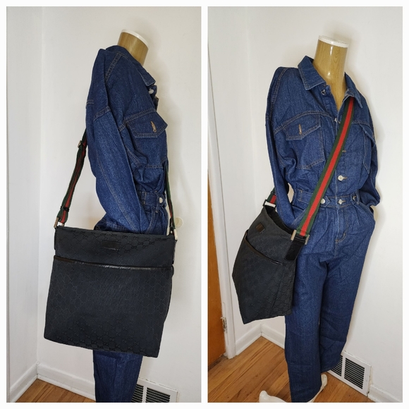 ✨️GUCCI GG Canvas Web Messenger Bag - Picture 1 of 15
